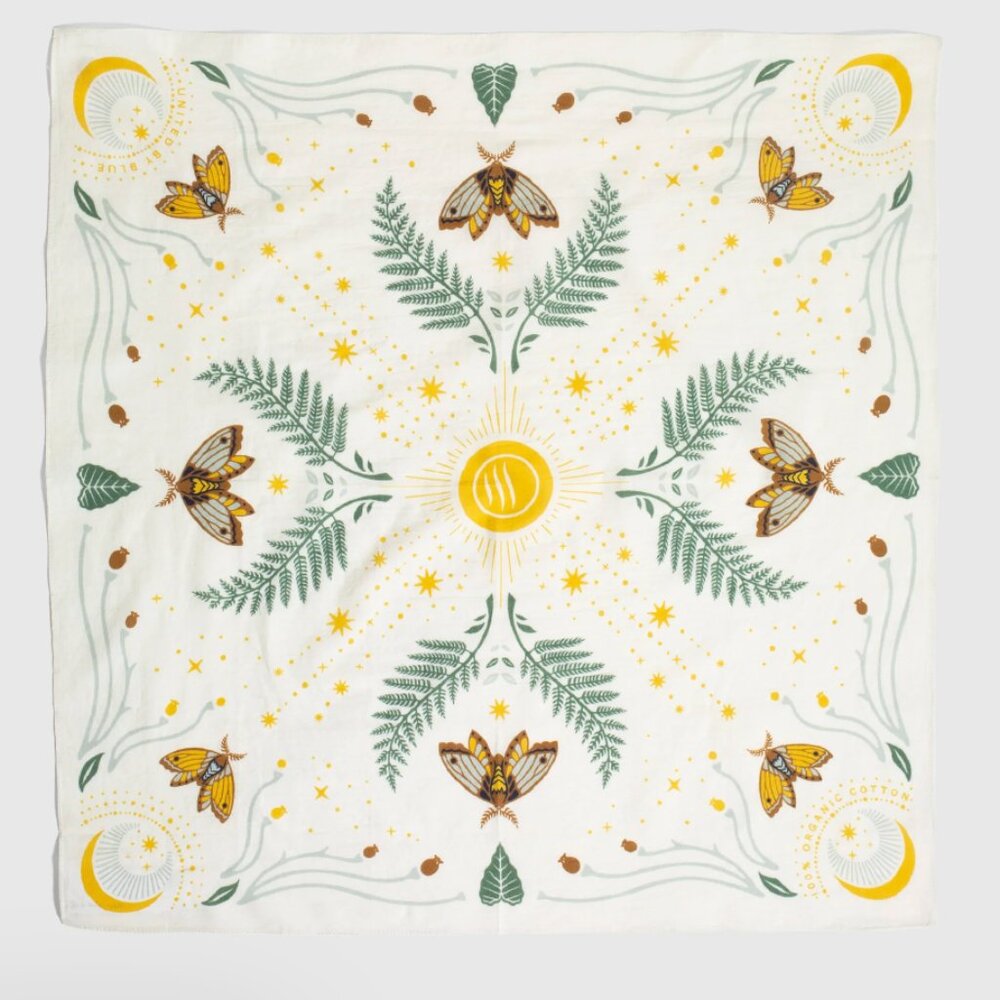 RARE United by Blue Moth and Moon Bandana